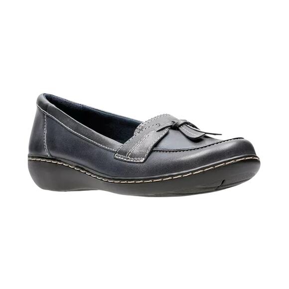 Clarks Shoes - NIB! Clarks Women's Ashland Navy Comfort Bubble Loafer - Size 9.5